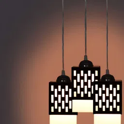 Gojeeva Black Wood Square Shaped Wall Lamp-image-98