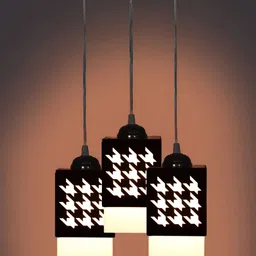 Gojeeva Black Wood Square Shaped Wall Lamp-image-89