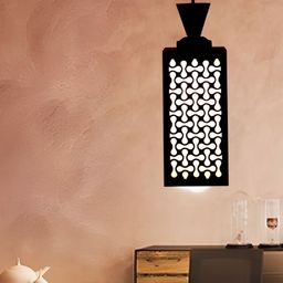 Gojeeva Black Wood Square Shaped Wall Lamp-34