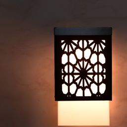 Gojeeva Black Wood Square Shaped Wall Lamp-image-94