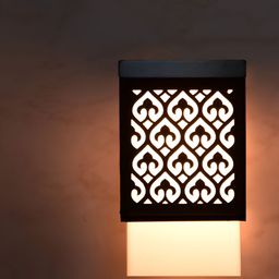 Gojeeva Black Wood Square Shaped Wall Lamp-picture-17