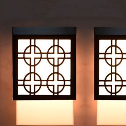 Gojeeva Black Wood Square Shaped Wall Lamp-picture-37