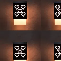 Gojeeva Black Wood Square Shaped Wall Lamp-image-98