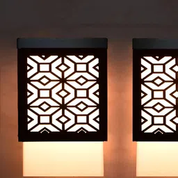 Gojeeva Black Wood Square Shaped Wall Lamp-image-95