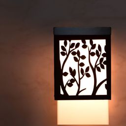 Gojeeva Black Wood Square Shaped Wall Lamp-picture-5