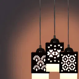 Gojeeva Black Wood Square Shaped Wall Lamp-image-91