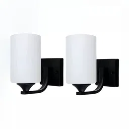 Areezo Black 2 Pcs Iron Cylinder Shaped Wall Lamp-image-74