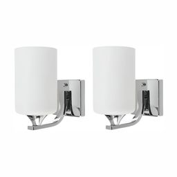 Areezo White 2 Pieces Iron Cylinder Shaped Wall Lamps-27