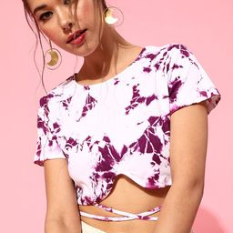 STREET 9 Women Charming Purple Tie and Dye Top-image-61