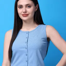Bitterlime Round Neck Cotton Crop Top-image-87