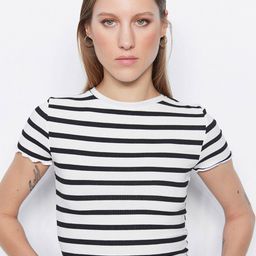 Trendyol Horizontal Striped Fitted Crop Top-image-82
