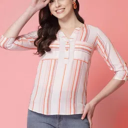 Selvia Checked Roll-Up Sleeves Regular Top-image-45