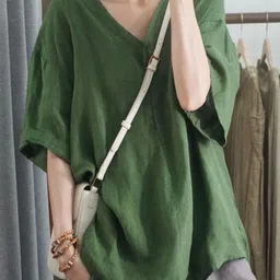 StyleCast Linen Wrap Top-picture-32