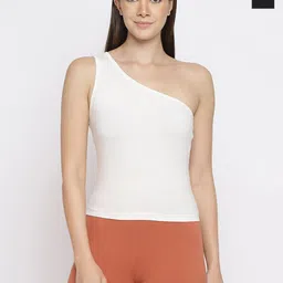La Intimo Pack Of 2 Cotton One Shoulder Camisoles-image-97