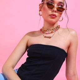 Oomph! Strapless Cropped Tube Top-image-58