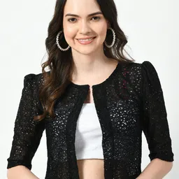 RAYWARE Women Crop Shrug-28