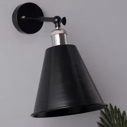 Homesake Black Solid Guard Cone Metal Swing Wall Lamp-image-75