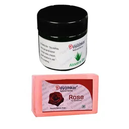 Deyomkar Herbal Alovera Gel with Rose Soap-50