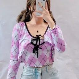 BAESD Shoulder Straps Checked Top-picture-6