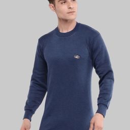 Dollar Men Blue Round Neck Thermal T-Shirt-image-15