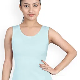 DChica Girls Round Neck Sleeveless Cotton Thermal Tank Top-image-2