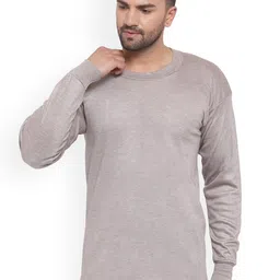 UZARUS Round Neck Long Sleeves Cotton Thermal Top-image-45