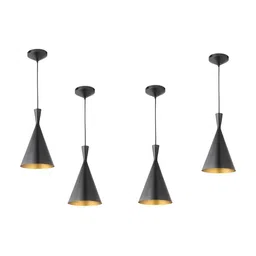 Areezo Black 4 Pieces Abstract Shaped Ceiling Lamp-image-74