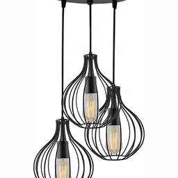 Areezo Black Spherical Metal Ceiling Lamp-38