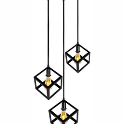 Areezo Black  Textured Abstract Shaped Ceiling Lamp-picture-4
