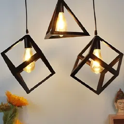 Areezo Black Contemporary Metal Ceiling Lamp-image-68