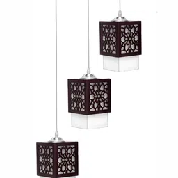 Areezo Black & White Wooden Ceiling Lamp-image-89