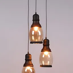 Areezo Brown Abstract Shaped Metal Ceiling Lamp-image-91