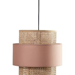 akway Beige & Peach Textured Wooden Cylindrical  Shaped Ceiling Lamp-image-86