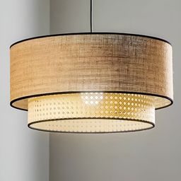 akway Beige Wooden Textured Ceiling Lamp-picture-58