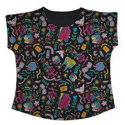 Harry Potter by Wear Your Mind Girls Black Graphic Print Top-12
