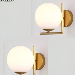 Areezo Gold-Toned 2 Pcs Metal Wall Lamp Without Bulbs-image-31