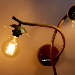Areezo Gold-Toned Abstract Metal Wall Lamp-image-60