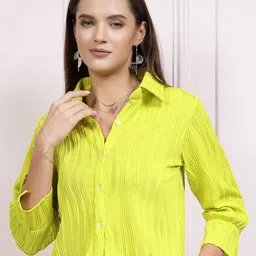 Athena Immutable Textured Shirt Style Crop Top-image-25