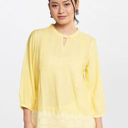 Global Desi Keyhole Neck Embroidered Top-picture-32