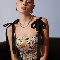 STREET 9 Ethnic Motifs Printed Sleeveless High-Low Top-image-43