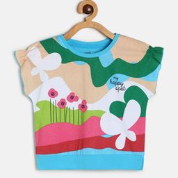 MINI KLUB Girls Printed Extended Sleeves Cotton Top-image-6
