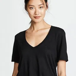 COLOR CAPITAL Relaxed Fit V-Neck T-shirt-image-52