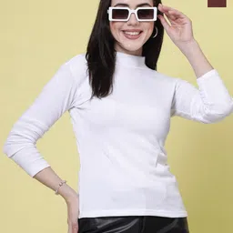 Clora Creation Pack Of 2 High Neck Regular Tops-image-89