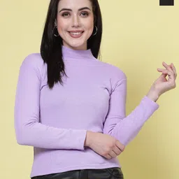 Clora Creation Pack Of 2 High Neck Regular Tops-image-5