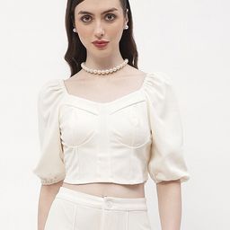 Madame Sweetheart Neck Short Sleeves Crop Top-image-39