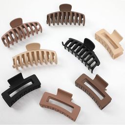 Krelin Women Set Of 8 Solid Plastic Claw Clips-image-68