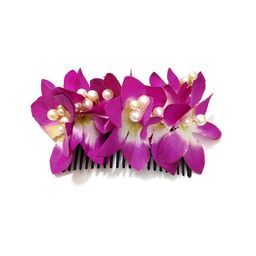 Hair Flare Artificial Flower Comb Pin-26