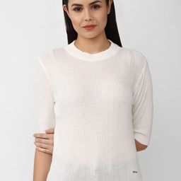 Van Heusen Woman White Solid Top-image-79