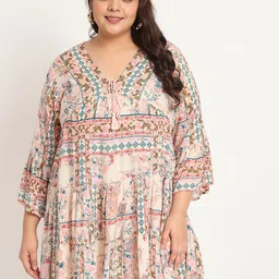 VELDRESS Plus Size Ethnic Motifs Printed Tunic-32