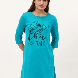 Fleximaa Green Print Longline Top-image-12
